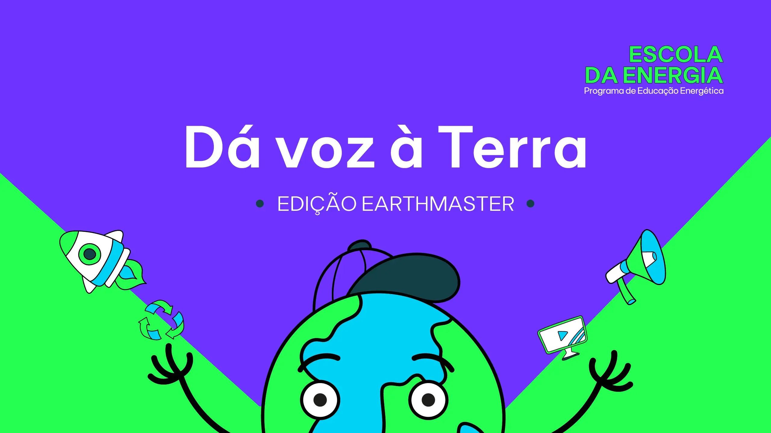 terra de mãos no ar e nome do programa da voz a terra